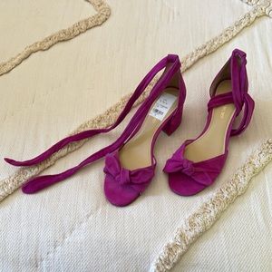 Ivanka Trump Sandals! Fuchsia, suede, NW